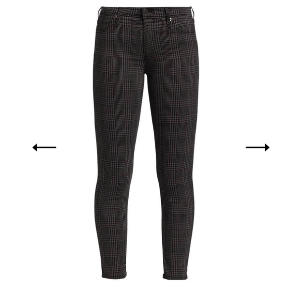 Ag Adriano Goldschmied Houndstooth Pima Cigarette Ankle Pant Blk/Gr Size 28 #937 - Picture 3 of 8